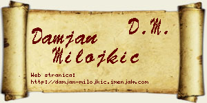 Damjan Milojkić vizit kartica